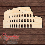 The Coliseum (Rome, Italy) Shape Cutout in Wood