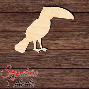 Toucan 004 Shape Cutout in Wood, Acrylic or Acrylic Mirror - Signature Cutouts