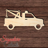 Tow Truck 001 Shape Cutout in Wood, Acrylic or Acrylic Mirror - Signature Cutouts