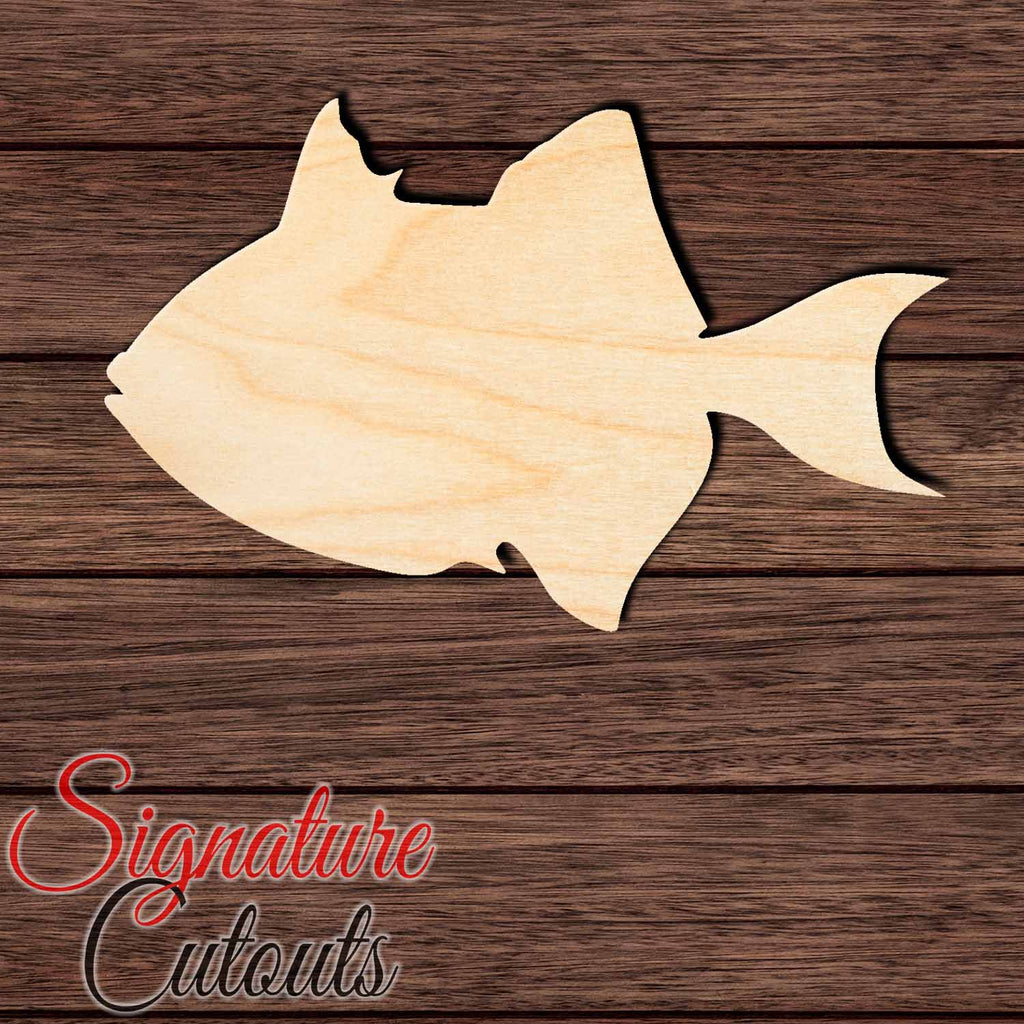 Triggerfish Shape Cutout in Wood, Acrylic or Acrylic Mirror - Signature Cutouts