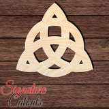 Triquetra Symbol 001 Shape Cutout in Wood