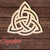 Triquetra Symbol 002 Shape Cutout in Wood