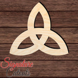 Triquetra Symbol 003 Shape Cutout in Wood