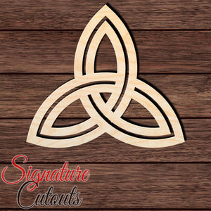 Triquetra Symbol 004 Shape Cutout in Wood, Acrylic or Acrylic Mirror - Signature Cutouts