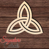 Triquetra Symbol 004 Shape Cutout in Wood
