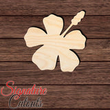 Tropical Flower 001 Hibiscus Shape Cutout in Wood, Acrylic or Acrylic Mirror - Signature Cutouts