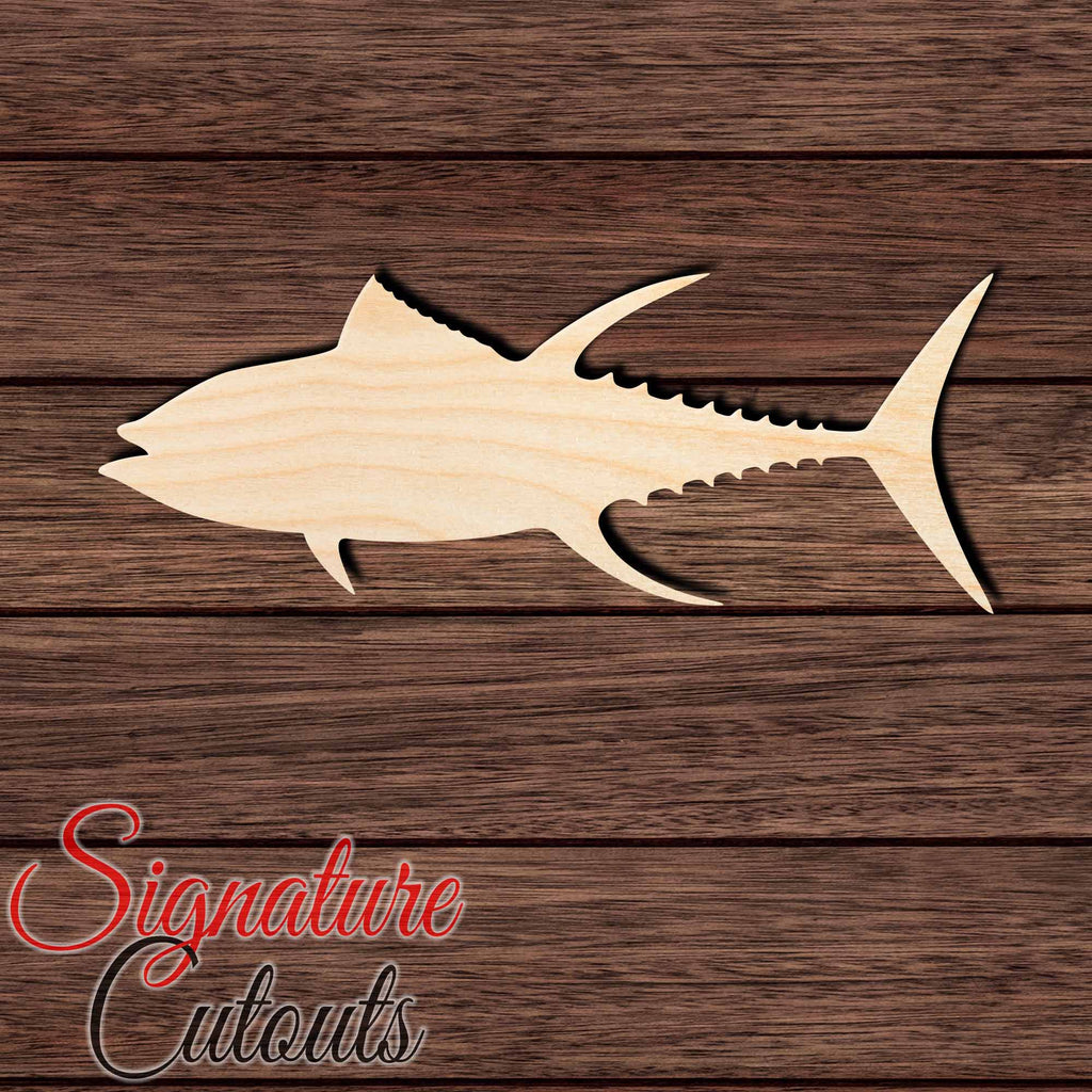 Tuna Fish en Shape Cutout in Wood, Acrylic or Acrylic Mirror - Signature Cutouts