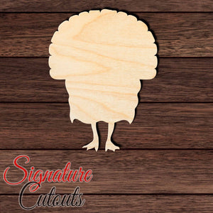 Turkey 002 Shape Cutout in Wood, Acrylic or Acrylic Mirror - Signature Cutouts