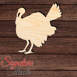 Turkey 003 Shape Cutout in Wood, Acrylic or Acrylic Mirror - Signature Cutouts