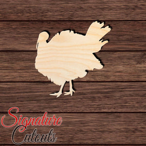 Turkey 008 Shape Cutout in Wood, Acrylic or Acrylic Mirror - Signature Cutouts