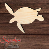 Turtle 003 Shape Cutout in Wood, Acrylic or Acrylic Mirror - Signature Cutouts