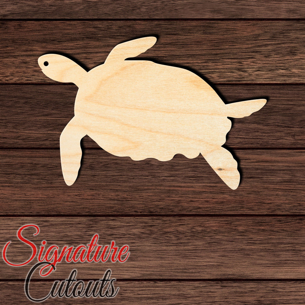 Turtle 005 Shape Cutout in Wood, Acrylic or Acrylic Mirror - Signature Cutouts
