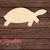 Turtle 006 Shape Cutout in Wood, Acrylic or Acrylic Mirror - Signature Cutouts