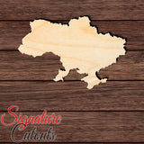Ukraine Shape Cutout in Wood