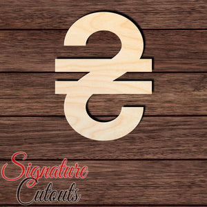 Ukrainian Currency Symbol Shape Cutout in Wood, Acrylic or Acrylic Mirror - Signature Cutouts
