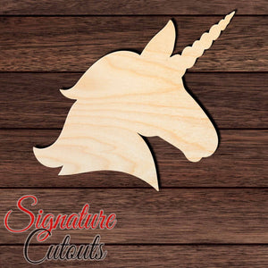 Unicorn 002 Shape Cutout in Wood, Acrylic or Acrylic Mirror - Signature Cutouts