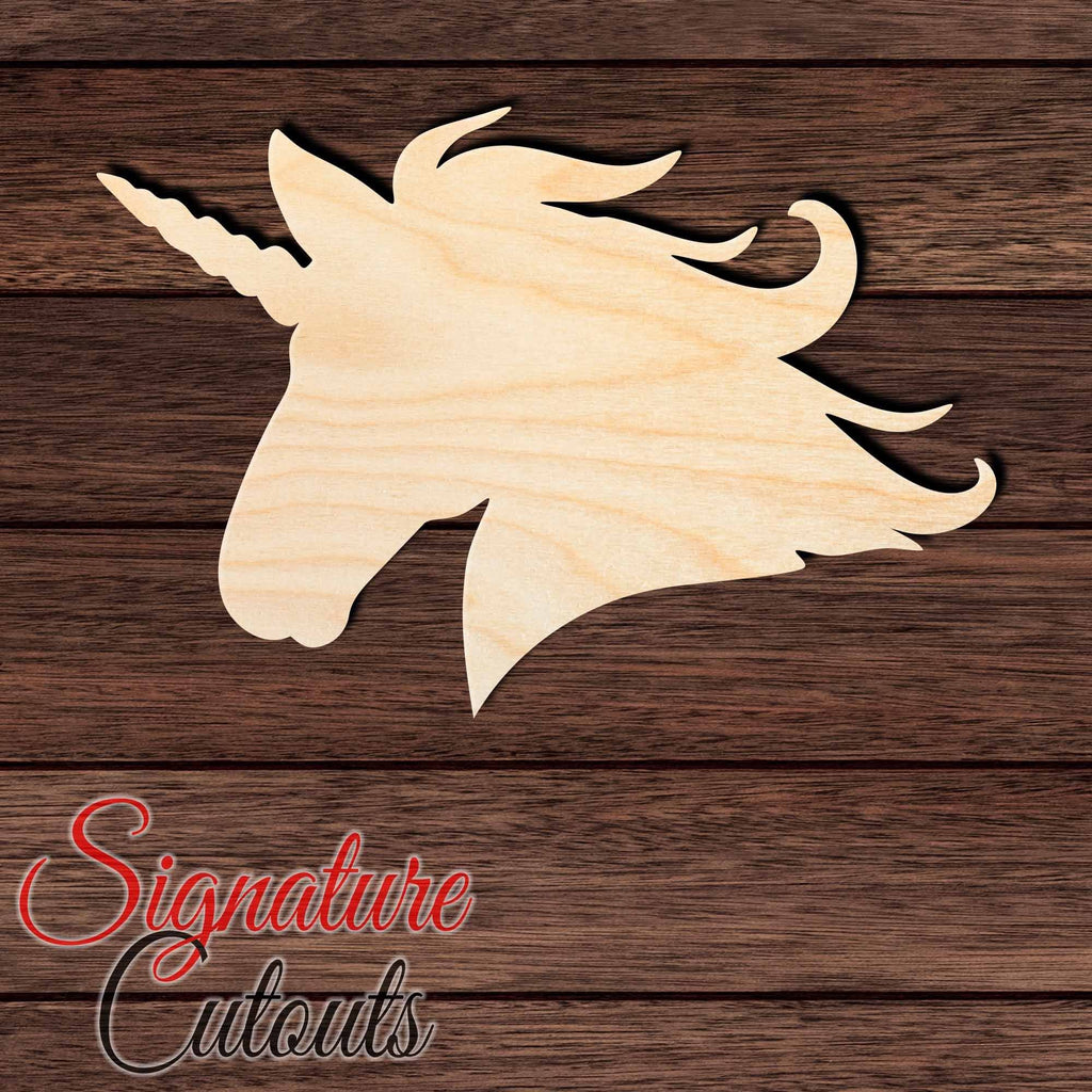 Unicorn 005 Shape Cutout in Wood, Acrylic or Acrylic Mirror - Signature Cutouts
