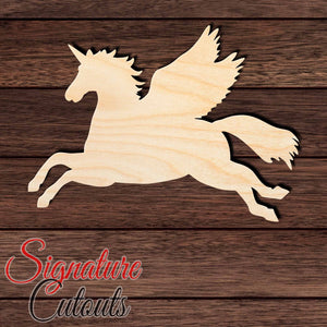 Unicorn 006 Shape Cutout in Wood, Acrylic or Acrylic Mirror - Signature Cutouts