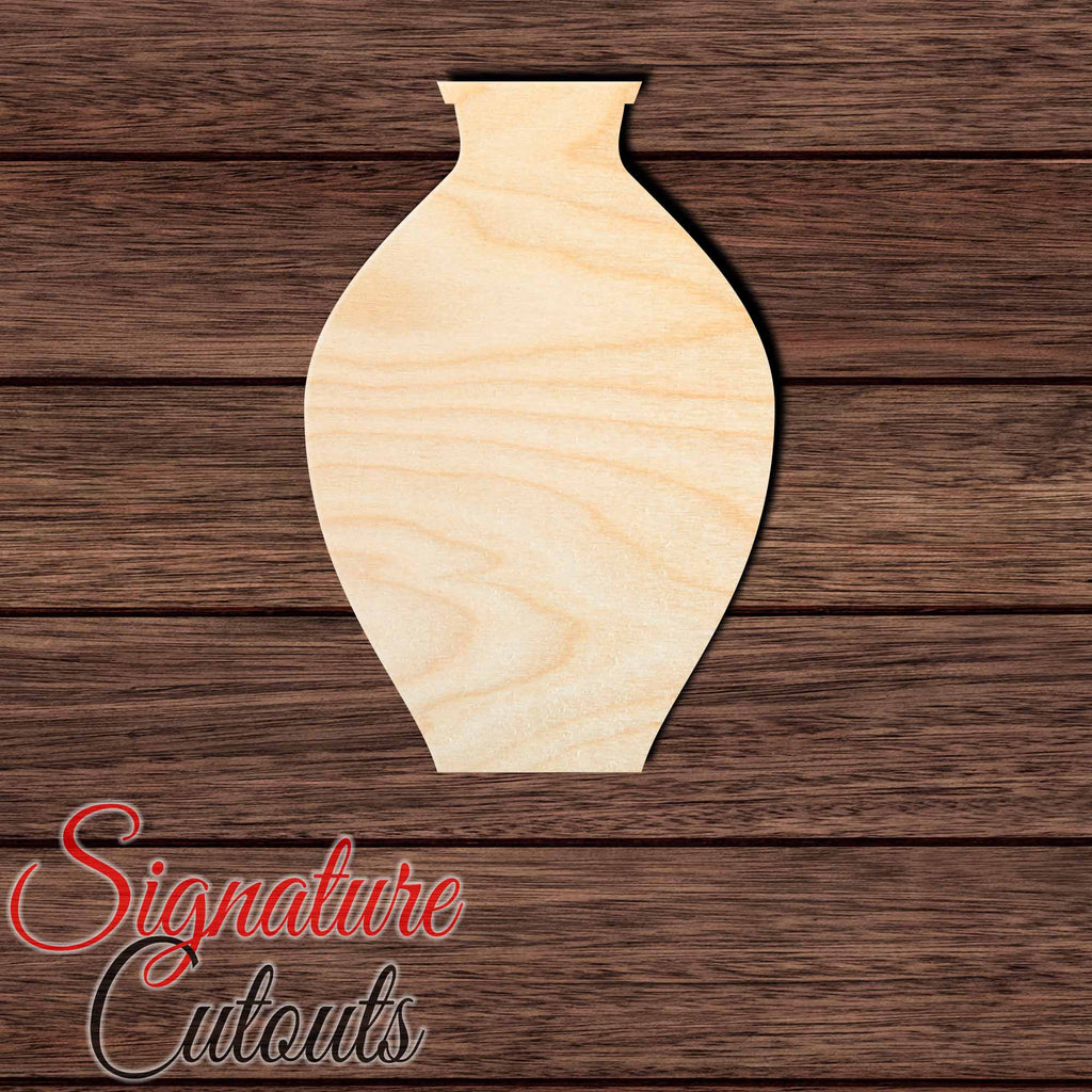 Vase 017 Shape Cutout in Wood, Acrylic or Acrylic Mirror - Signature Cutouts