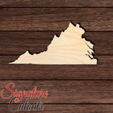 Virginia State Shape Cutout in Wood, Acrylic or Acrylic Mirror - Signature Cutouts