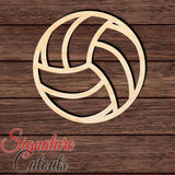 Volleyball 002 Shape Cutout in Wood, Acrylic or Acrylic Mirror - Signature Cutouts