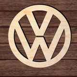VW Emblem Shape Cutout in Wood, Acrylic or Acrylic Mirror - Signature Cutouts
