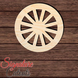 Wagon Wheel 001 Shape Cutout in Wood