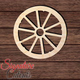 Wagon Wheel 002 Shape Cutout in Wood