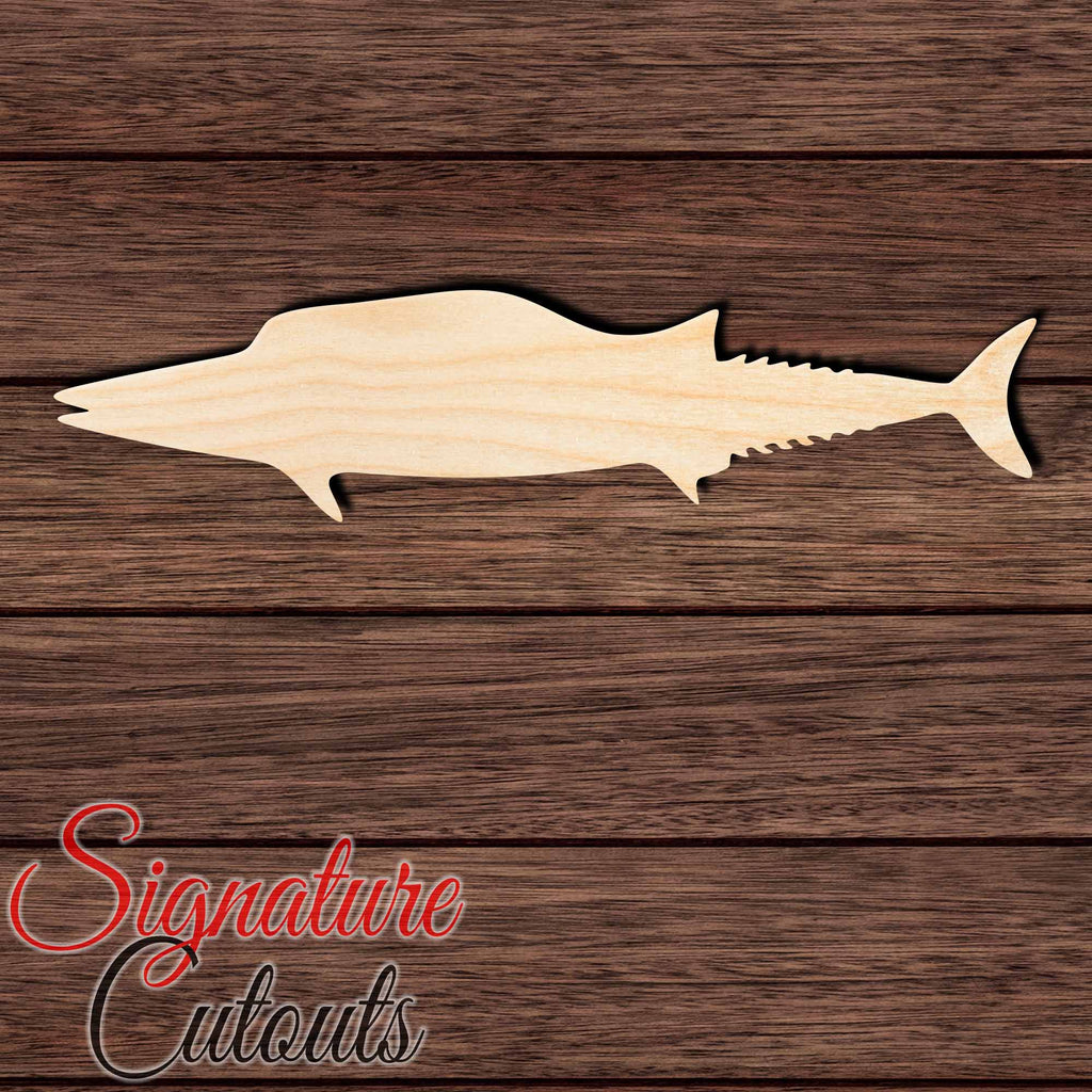 Wahoo Fish 002 en Shape Cutout in Wood, Acrylic or Acrylic Mirror - Signature Cutouts