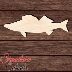 Walleye 001 Shape Cutout in Wood, Acrylic or Acrylic Mirror - Signature Cutouts