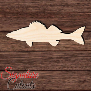 Walleye 002 Shape Cutout in Wood, Acrylic or Acrylic Mirror - Signature Cutouts