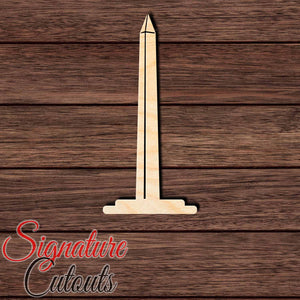 Washington Monument Shape Cutout in Wood, Acrylic or Acrylic Mirror - Signature Cutouts