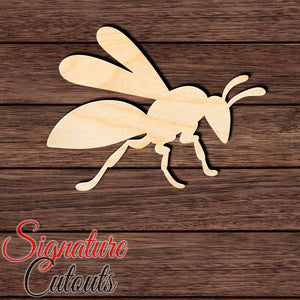 Wasp 001 Shape Cutout in Wood, Acrylic or Acrylic Mirror - Signature Cutouts