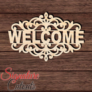 Welcome Lace Sign 001 Shape Cutout - Signature Cutouts