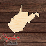 West Virginia State Shape Cutout in Wood, Acrylic or Acrylic Mirror - Signature Cutouts
