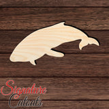 Whale 003 Shape Cutout in Wood, Acrylic or Acrylic Mirror - Signature Cutouts