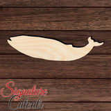 Whale 005 Shape Cutout in Wood, Acrylic or Acrylic Mirror - Signature Cutouts