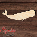 Whale 006 Shape Cutout in Wood, Acrylic or Acrylic Mirror - Signature Cutouts