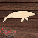 Whale 007 Shape Cutout in Wood, Acrylic or Acrylic Mirror - Signature Cutouts