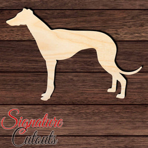 Whippet Shape Cutout in Wood, Acrylic or Acrylic Mirror - Signature Cutouts