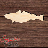 Whiting Fish en Shape Cutout in Wood, Acrylic or Acrylic Mirror - Signature Cutouts