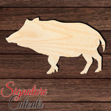 Wild Boar 001 Shape Cutout in Wood, Acrylic or Acrylic Mirror - Signature Cutouts