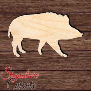 Wild Boar 002 Shape Cutout in Wood, Acrylic or Acrylic Mirror - Signature Cutouts