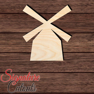 Windmill 001 Shape Cutout in Wood, Acrylic or Acrylic Mirror - Signature Cutouts