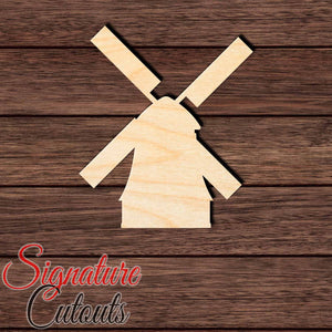Windmill 002 Netherlands Shape Cutout in Wood, Acrylic or Acrylic Mirror - Signature Cutouts