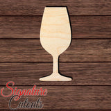 Wine Glass 001 - Bordeaux Shape Cutout in Wood
