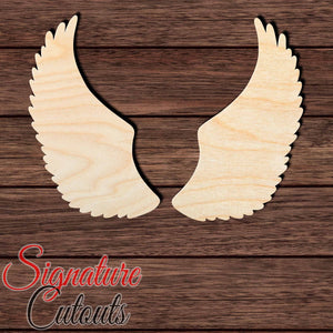 Wings 006 Shape Cutout in Wood, Acrylic or Acrylic Mirror - Signature Cutouts