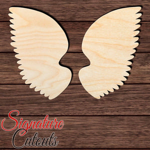 Wings 007 Shape Cutout in Wood, Acrylic or Acrylic Mirror - Signature Cutouts