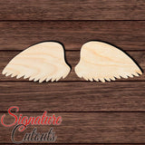 Wings 015 Shape Cutout in Wood, Acrylic or Acrylic Mirror - Signature Cutouts