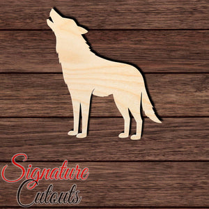 Wolf 002 Shape Cutout in Wood, Acrylic or Acrylic Mirror - Signature Cutouts